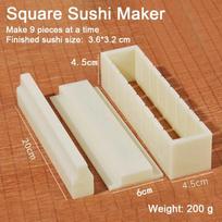 Make Sushi Machine Cutter Sushi Maker Kimbap Sushi Rolls Mold Round Square Heart-shaped Onigiri Molds Rice Balls SSGJ006 beige