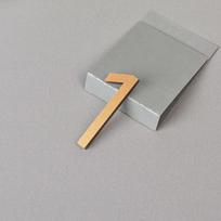 Magnetinė Durų Numerio Plokštelė: Prabangus kūrybiškas namų įėjimo ženklas Number 1 3mm Bronze Acrylic Adhesive