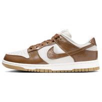 Nike Womens Dunk Low LX 'Ale Brown Ostrich' (women's sizes) Phantom / Ale Brown / Sail / Metallic Gold Skateboard Shoes FJ2260 001 38.5 brown