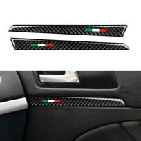 For Alfa Romeo 159 (2004-2011) Accessories, Car Center Console Gear Shift Panel,Steering Wheel Carbon Fiber Interior Stickers. style 4 black