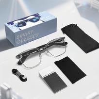 Dirbtinio intelekto „Bluetooth“ išmanieji akiniai su automatiniu įjungimu/išjungimu, metalinės spyruoklinės vyriai, muzikos ir skambučių jutikliai