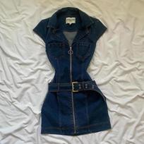Y2K Slim Fit Denim Mini Dress Women High Waist Sleeveless Retro Chic Streetwear Medium white