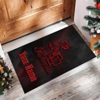 Rammstein Crystal Velvet Rug, Custom Name Text Personalized Non‑Slip Floor Mat for Home Decor Gift 50cmx80cm