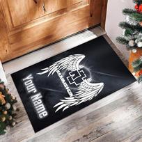 Rammstein Crystal Velvet Rug, Custom Name Text Personalized Non‑Slip Floor Mat for Home Decor Gift 60cmx90cm
