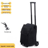Compact Folding Flatbed Trolley Cart: Portable Hand Truck for Household Goods and Grocery Shopping.