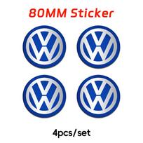 70/80/90/100/120mm Car Wheel Center Hub Cap Stickers For Volkswagen VW Golf Polo Tiguan Jetta Touran Passat Bora Beetle  gf4 Touareg blue