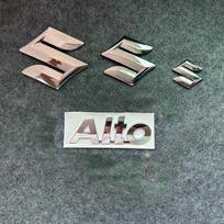 4 vnt. 5 vnt. Suzuki Alto plastikinio logotipo priekinis automobilio logotipas galinis automobilio logotipas 3D logotipas vairo lipdukas modifikuota raidžių apdaila gray