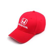 Car Baseball Cap Outdoor Adjustable Casual Hats Sunscreen Hat For Honda Civic Fit Jazz Accord Pilot CRV Odyssey Passport City red