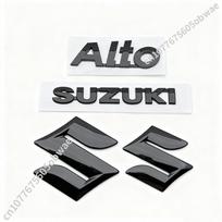 For SUZUKI ALTO Front Rear Car Emblem Badge Logo Black Glossy Auto Sticker Accessories Universal Rear Trunk Badge Logo black