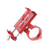 Mobile Phone Holder Mount Bicycle Phone Navigation Fixed Bracket Moto Handlebar Aluminum Alloy Bike Rack raudona