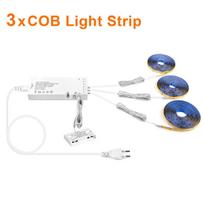Dvigubų durų jutiklio valdymas COB LED juostiniai šviestuvai išmanioji vitrininė spinta Vyno spinta Integruotas apšvietimo artumo jutiklio jungiklis 3PCS-1M balta
