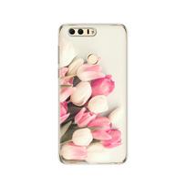 dangtelis telefono dėklas, skirtas Huawei Honor 8, minkštas TPU silikoninis galinis dangtelis, 360 laipsnių pilnai apsaugantis, skaidrus dėklas, katė gėlė Honor 8