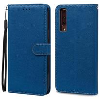Dėklas Samsung Galaxy A7 2018 Galaxy A 7 2018 Viršelis Prabangus Odinis Atlenkiamas Dėklas Samsung Galaxy A7 2018 SM-A750F Telefonų Dėklai Samsung A7 2018 A750 tamsiai mėlyna spalva