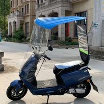 Visų oro sąlygų elektrinės transporto priemonės stogelis: Saulės, lietaus ir vėjo apsauga motociklams ir elektriniams paspirtukams With Rearview Mirrors