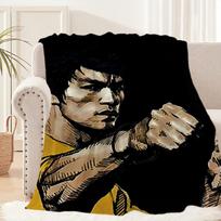 Kung fu B-Bruce L-Lee Antklodė Pliušinis Miego Sofos kilimėlis Svetainei Šiltam Biurui Miegamajam Gimtadieniui Namams Kelionei Vaikų Dovanos 30x40in
