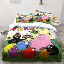 Mielas animacinis Les Barbapapa patalynės kolekcija Minkštas antklodės užvalkalas Suaugusiųjų vaikų miegamojo Viengulės dvigulės King dydžio lovos Antklodės užvalkalas Pagalvės užvalkalas AU Single 140x210cm