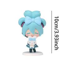 Hatsune Miku Figure Cinnamoroll Figures Miku Kawaii Action Figurine Q-version Doll Model Pvc Desktop Decoration Toys Gifts blue