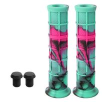 2Pcs Bicycles Handlebars End Grip Soft Sleeve Bikes Handle Grip Cover Antislip Cycling Handlebars Grip Handle Sleeves rožinė