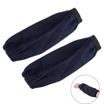 1 Pair Welder Lengthen Arm Protective Sleeves Denim Blue Welding Arm Sleeves Working Sleeves Cut Resistant Heat Protection mėlyna