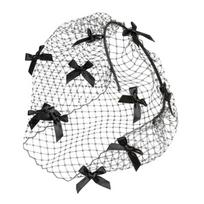 Elegant Black Lace Fascinator Headbands Vintage Bridal Hair Accessory For Women Wedding Party Photo Props 1