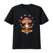 Mushroom Buddha Zen Yoga Meditation Psychedelic Hippie Fungi T Shirt vintage Washed fashion Slightly graphic Unisex XXXXXL juoda