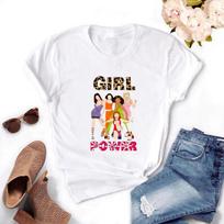 Spice Girls Print Fashion Women Graphic T-Shirts Harajuku White Female Clothing Short Sleeve Summer Tees Casual O-Neck Tops M white