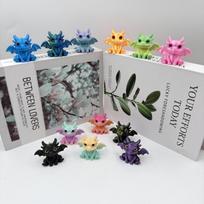4 vnt. Mielas mažas skraidantis drakonas 3D spausdintas žaislas Imitacinis gyvūnas Skraidantis drakonas Žaislas Realistiškos akys Kūrybiškas stalo dekoras Žaislas Dovana
