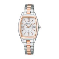 SEIKO LUKIA Grow Collection Women's Solar Radio-Controlled Watch Model SSVW230 Silver Pink Gold White