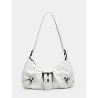 Maillard Style Retro Style Small Bag Spicy Girl Y2K Wasteland Style Vintage Faux Leather Shoulder Armpit Bag 27cm*6.5cm*15cm white