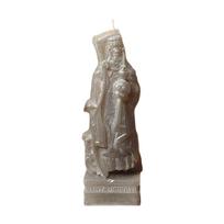 Santa Muerte Figure Candle Hecate Jyotish Mystic Mall Decorative Soy Blend Wax Candle "Pack-Of-1" sidabras