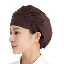 Unisex Oil Fume Proof Catering Cap Hygienic Dustproof Adjustable Chef Hat Flat Top Cotton Kitchen Work Hat Restaurant Kitchen beige