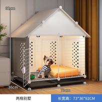 Small Medium Dog Cage for Teddy Bichon Pet House with Sleeping Area One Room One Toilet Design for Puppies Removable Tray Kennel (as the picture,Luxury style)