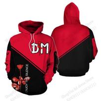 Vintažiniai Roko Albumų Hoodies Marškinėliai Depeche Mode Grupė 3D Spausdinimo Hoodie Vyrams Moterims Madingi Laisvalaikio Drabužiai Sportinis Kostiumas Naujas 4XL red