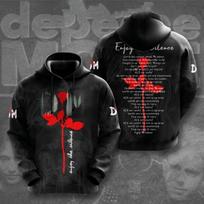 Vintažiniai Roko Albumų Hoodies Marškinėliai Depeche Mode Grupė 3D Spausdinimo Hoodie Vyrams Moterims Madingi Laisvalaikio Drabužiai Sportinis Kostiumas Naujas L black