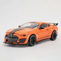 1:18 mastelio Mustang GT500 sportinio automobilio modelis žaislas lydinio lieto metalo atidaromos durys transporto priemonių modeliai papuošalai šviesa garsas berniukų gimtadienio dovanos oranžinė