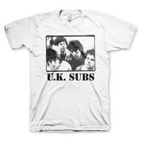 UK Subs Endangered Photo T-Shirt L white