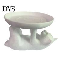 Kompaktiškas erdvę taupantis stovas Papuošalų laikymo stovas, Katės formos, Kritimo stabdymo žiedų laikiklis, Patvarus praktiškas Indų dervos Neslystantis erdvę taupantis organizatorius, skirtas balta