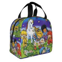 Cartoon Cute R-Rainbows B-Brites Anime Portable Lunch Box for Women Leakproof  Cooler Thermal Food Insulated Lunch Bag School One Size gray