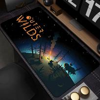 Outer Wilds pelės kilimėlis Natūralaus kaučiuko žaidimų pelės kilimėlis PC nešiojamojo kompiuterio žaidimų stalo kilimėlis Didelis kompiuterio klaviatūros žaidimų pelės kilimėliai 80x30cm 30cmx60cm(11.8x23.6inch) brown