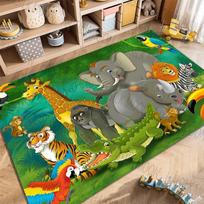 Multiple sizes Cartoon Zoo Theme Pattern Carpets for Bedroom Living Room Mat Creative Door Mat Dressing Room Rugs Luxury Gifts 40cm x 60cm