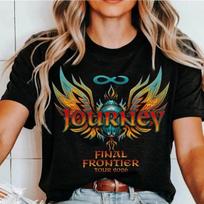 Journey Final Frontier Tour 2026 Marškinėliai Retro Roko Grupės Marškinėliai Vintage Unisex Marškinėliai L brown