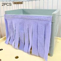 2pcs Breathable Hamster Cage Curtain Comfortable Guinea Pig House Door Curtain  Rat mėlyna