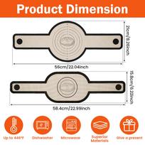 2Pcs Silicone Bread Sling Non Stick Silicone Baking Mat Long Handle Heat Resistant Sourdough Bread Sling Dutch Oven Liner black