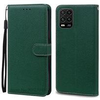 Dėklas Xiaomi Mi 10 Lite 5G 10lite Smūgiams atsparus Odinis Piniginės Telefono Dėklas Apsauga Spalvoti Dėklai For Mi 10 Lite 5G black