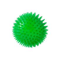 Squeaky Spiky Dog Toy Ball: Durable, Elastic, Teeth-Grinding Fun for Small & Large Dogs 6.5 cm žalia