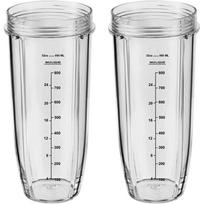 2Pcs 32oz Large Capacity Blender Cups With Measuring Scale for BL450 BL451 BL484 BL480 BL481 BL482 BL483 BL490 BL491 1 white