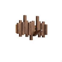 Fortepijono klavišų drabužių kabykla Be montavimo Sieninė kabykla Taupanti vietą 4 Hooks_Walnut