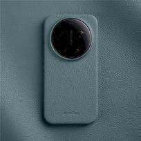 Melkco 100% natūralios odos magnetinis dėklas Xiaomi 17 Ultra belaidžiam įkrovimui, paprastas karvės odos kietas galinis dangtelis, su mažmeninės prekybos dėžute For Xiaomi 17 Ultra