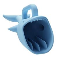 Shark Bath Pour Cup for Kids, Flexible Hair Rinse Cup with Water-Guide Lip and Firm Hold Handle for Daily Bath Wash mėlyna