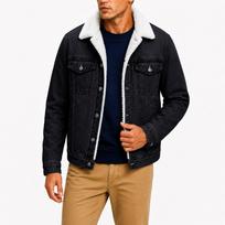 Men's Denim Jacket Loose Fit Jacket for Fall Winter Casual Daily Wear M juoda